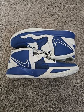 Nike Kyrie Infinity Royal Blue and White High-Top Basketball Shoes
